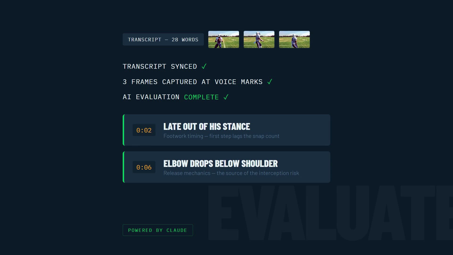 AI evaluation of every call-out